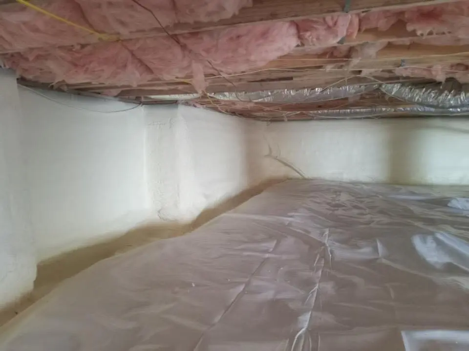 Crawl space encapsulation with closed-cell spray foam for Attic Insulation in Country Walk